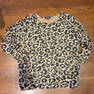BUffalo David Bitton Leopard Print Sweater - Tan and Black